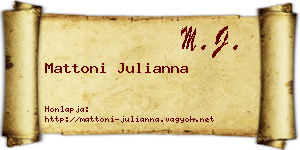 Mattoni Julianna névjegykártya